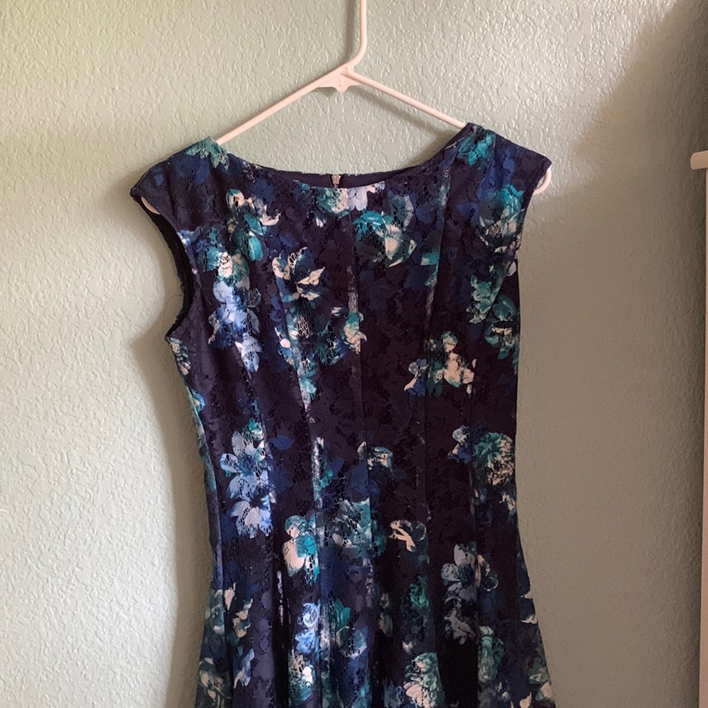 Navy floral dress